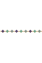 Bracelet CLOVER AZUR — détail des trèfles bleu profond, LOUSYĀ