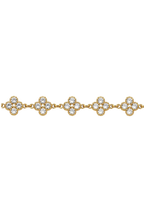 Bracelet CLOVER LUMIÈRE — détail de l'alternance blanc et or, LOUSYĀ