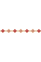 Bracelet CLOVER ROSÉ — détail des maillons trèfle, LOUSYĀ